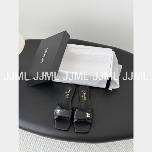 샤넬 26C 버클 슬라이드 블랙