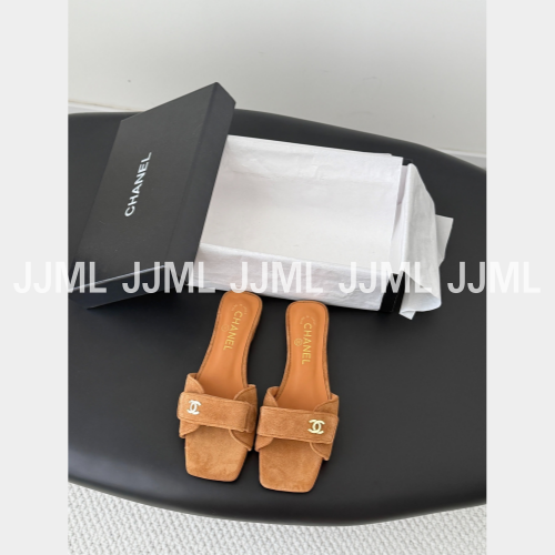 샤넬 26C 버클 슬라이드 브라운