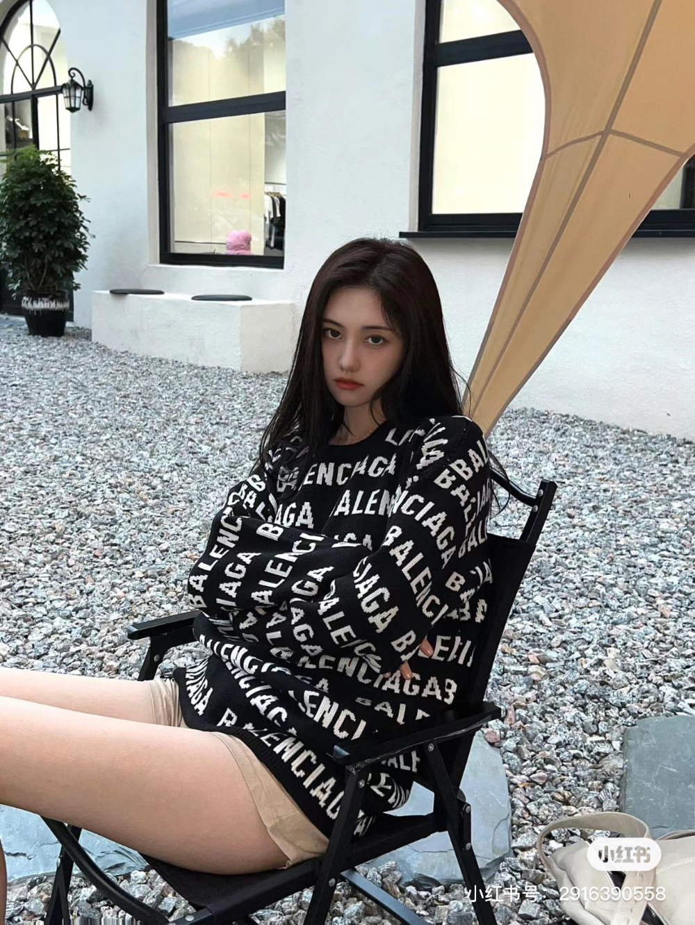 패딩 모델 착용 이미지-S191L8